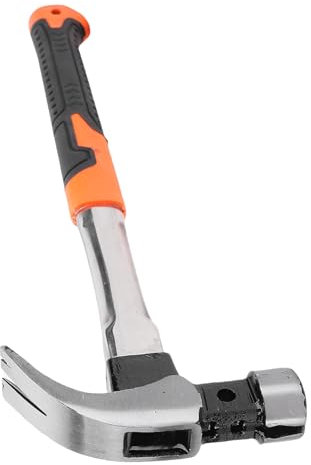 Klauenhammer, Leichte Camping Hämmer Eisen Edelstahl -Stahl -Schmiedehammer, Ergonomischer Nicht -Slip -Griff Multifunktional Magnetischer Zelt -Pfahlentfernerhammer (runder Kopf)
