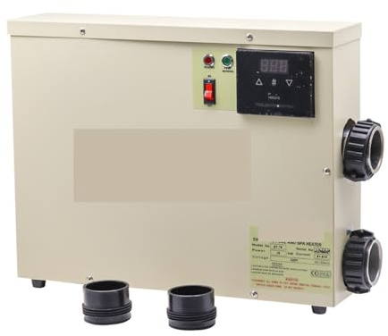 NGBFF Poolheizung Elektrisch, 18 kW Warmwasserbereiter for Schwimmbad und Badewanne, Thermostat, wasserdichter Touchscreen(380V)