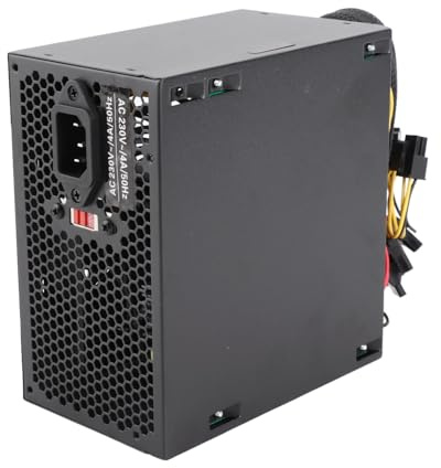 KIMISS Alimentatore per PC da 350 W Regolabile per Computer Desktop con Ventilatore, Prestazioni Efficienti, Facile Installazione e più Interfacce (Spina europea)