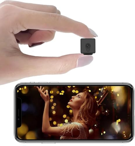 EKJANEPE Mini caméra de surveillance 4K HD WiFi Cam - Mini caméra de surveillance intérieure - Streaming en direct - Application smartphone avec fonction de vision nocturne - Détecteur de mouvement