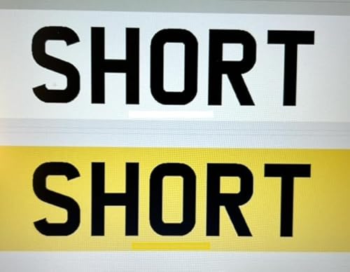 Pair of short plate 4 digit/5 digit/6 digit/7 digit Car Short Number Plates UK Reg show plate 3d 4d outdoor