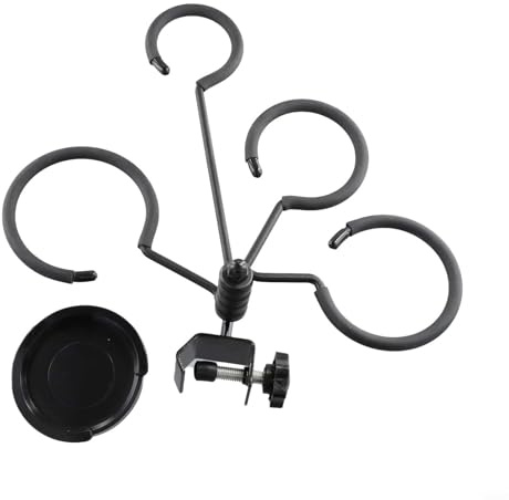 EffiFish Support de sourdine de trompette pour cornet, trompette, trombone portable, support de rangement pour instrument à vent avec plateau rotatif, plateau multifonctionnel et support orientable