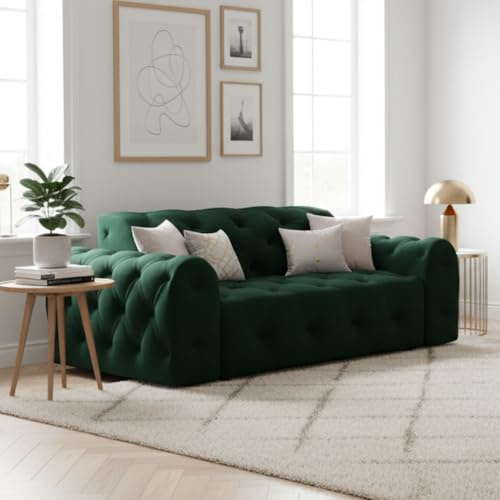 Imebel Sofa 2 Sitzer Candi 190x107 cm - Chesterfield Sofas & Couches - Modern und Elegant Couch für Wohnzimmer, Heimkino, Gästezimmer, Büro - Klein und Komfortabel im Retro Stil