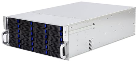 KCMconmey 4U 25.6″ 24 Bay 2.5″ / 3.5″ SATA/SAS Hot Swap Server Rackmount Chassis. SFF-8643 Backplane. MB EEB/CEB/EATX/ATX/MATX. PSU 2U Redundant / 2U Single/ATX. Full Height PCIe Case.