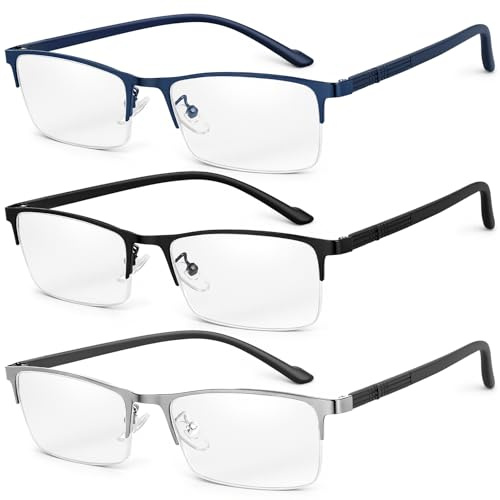 BUTBU Lot De Lecture Unisexe, Anti-lumière Lunettes Lecteurs Légères Anti Rayures Souples, Confortables Pour Hommes Et Femmes, Différentes Dioptries Disponibles
