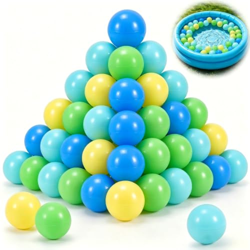 Shyllin lekbollar, färgglada, 50 stycken, 5,5 cm, blandade färger, BPA-fri, babyboll att greppa i, färgglada bollar för bollbad, att greppa och kasta, för bollbassänger och barnplaskdamm