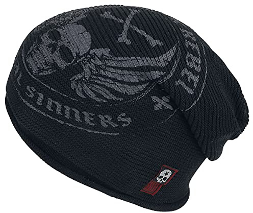 Rock Rebel by EMP Unisex Schwarze Beanie mit Print