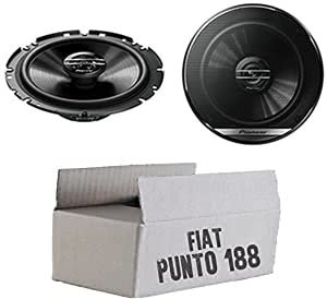 FIAT Punto 2 188 Front - Lautsprecher Boxen Pioneer TS-G1720F - 16,5cm 2-Wege Koax Koaxiallautsprecher Auto Einbausatz - Einbauset