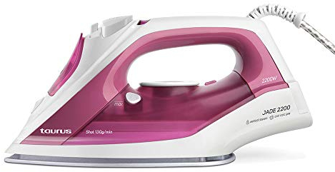 Taurus Jade 2200 Ceramic Plancha de Vapor, Golpe Vapor 130g/Min, Cerámica, Vapor Continuo 30g/Min, Función Spray, Multicolor, 2200 W - Titanium