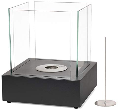 Moritz Bio Ethanol Tischkamin Tischfeuer 30 x 30 x 35 cm 800 ml Edestahlbrenner Deko Kamin Flammenspiel für Indoor Outdoor