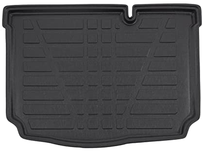 SCOUTT | Kofferraumwanne Laderaumwanne Kompatibel mit Fiesta 8, ab 2018, mit Hoher Rand, Kofferraum-Schutzmatte, Geriffelt, Aufrollbar