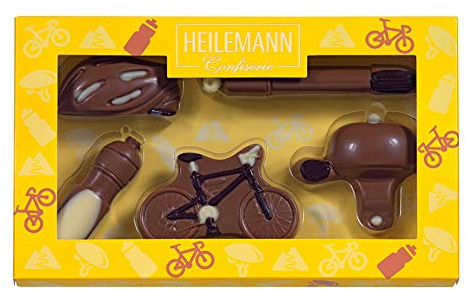 Heilemann Fahrrad-Schokoladenfiguren 100g leckere originelle Schokolade | Schokolade für Fahrradenthusiasten, amüsante Überraschung zum Geburtstag oder als kleine Aufmerksamkeit zwischendurch