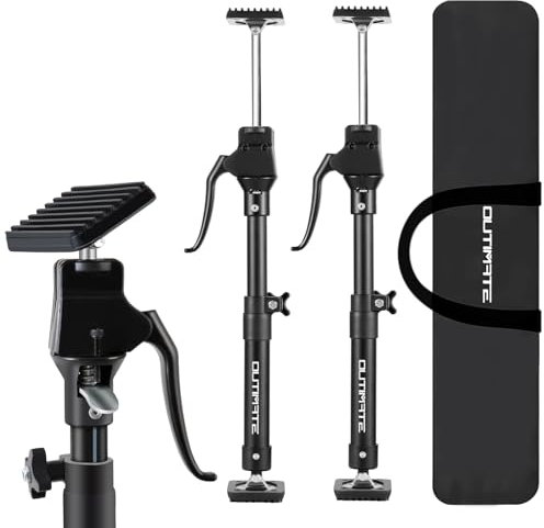 OUTIMATE Deckenstütze & Montagestütze Schwerlast, Schrankheber für die Montage mit 90 kg Tragkraft, verstellbare Teleskopstange von 40 cm bis 60 cm, 2 Stück