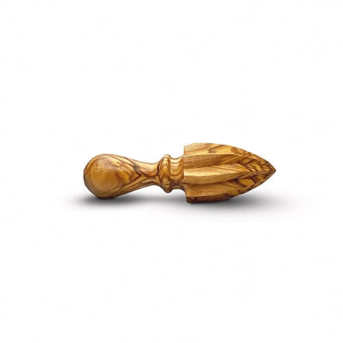 Olive Wood Citrus Reamer | Handheld Lemon Reamer | Durable & Compact Citrus Fruit Juice Squeezer | Elegant Handmade Wooden Lemon Juicer with Easy to Grip Handle & Strong Pointed Tip – 6 Inches