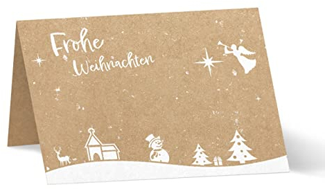 Partycards Tischkarten/Platzkarten aus Kraftpapier Motiv Engel 25