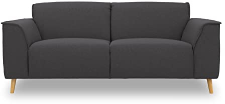 DOMO. collection Sofa Jules FK 3 Sitzer, skandinavisch, Pepper