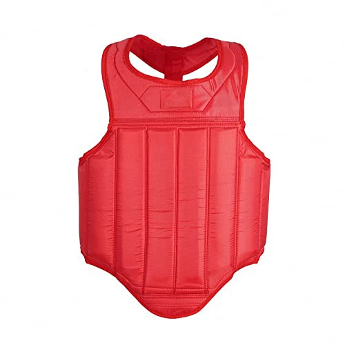 MAOTN Protezione Torace Adulti Boxe Sanda,Petto Guardia Combattimento Muay Thai da Allenamento Leggera e Confortevole Corpetto Protettivo competitivo Traspirante per Taekwondo,Red,XL