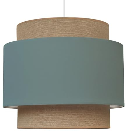 youngDECO® Hängelampe BOHO 2xE27, esstische Pendelleuchte, Hängeleuchte, Stofflampenschirm, Deckenlampe für Schlafzimmer, Kinderzimmer, Wohnenzimmer, Küche, hergestellt in der EU