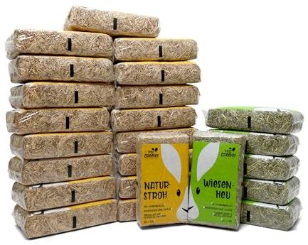 Miss Greeny - 6kg Wiesenheu und 18kg Natur-Stroh - in Handlichen 1kg Beuteln