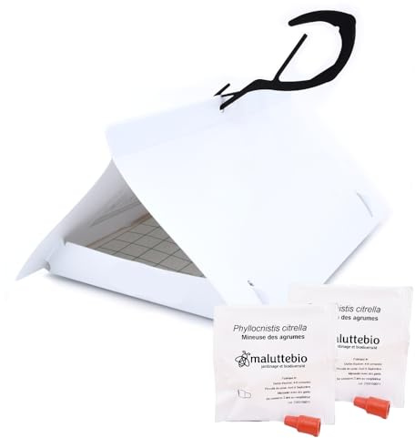 maluttebio Piège à phéromones + 2 phéromones Mineuses de l'agrume – 100% Naturel, Efficace et réutilisable