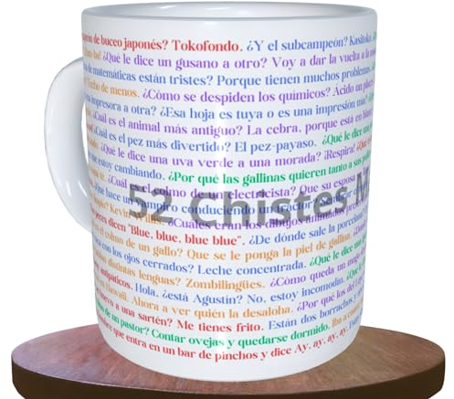 LA CASA DE LAS TAZAS® 52 Chistes Malos - Taza Graciosa, Regalos Graciosos - Tazas Graciosas - Regalo Original, Chistes para Niños y Adultos - Tazas Originales para Regalar, Chistes Graciosos