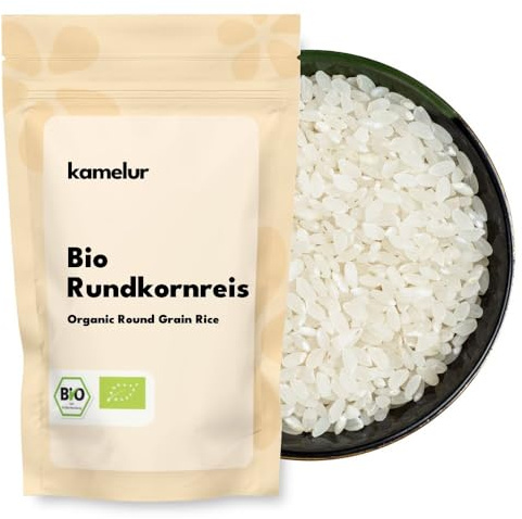 Kamelur Bio Rundkornreis (1kg) – Rundkorn - Milchreis, beste Qualität aus biologischem Anbau.