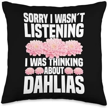 Dahlia Seeds for Planting Dahlia Gardener Tools Pink Dahlias Throw Pillow