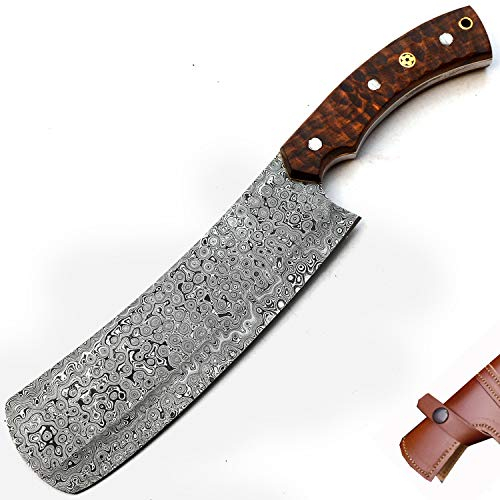 PAL 2000 KNIVES CK-9665 Couteaux Couperet en Acier Damas - Couteau Fait Main en Acier Damas Avec Couvercle