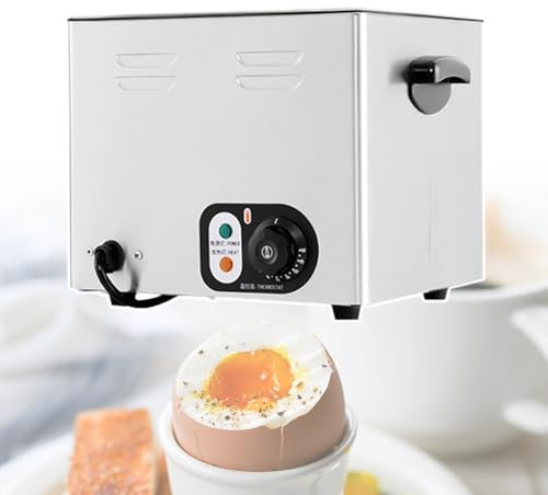 HCAUYNN Electric Heat Half-Boiled Egg Cooker With Lid,U-Shaped Heating Tube, Adjustable Temperature,60 Egg Large Capacity,Output: 60-120 Eggs/Hour,110V