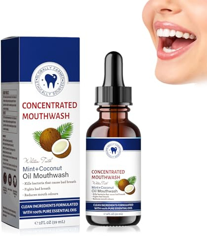 Coconut Fresh Oil-Pulling Mouthwash, Kokosnussöl-Ziehen, frischer Atem & Whitening Mouthwash (1pc)