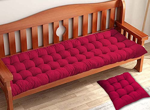 Outdoor Polsterauflage Bankauflage für 2/3 Sitzbank 140x40 cm rechteckig Baumwolle Kissen Indoor und Outdoor Liegestuhl Schaukeln erhältlich in 80/100/120 cm Größen