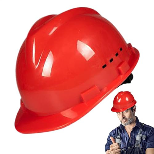 Casque de sécurité, casque ventilé confortable, protection de tête réglable, coque résistante, protection de la tête légère absorbant les chocs, parfait pour le travail en plein air, la construction