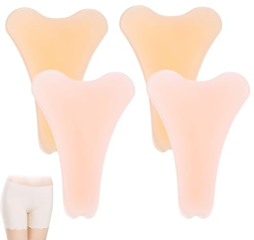 Lyreh 4stk Cameltoe Einlage, Wiederverwendbar Unsichtbar Y-Förmig Selbstklebend Cameltoe Pad für Damen Leggings Badeanzüge Yogahosen(Dunkle Hautfarbe und Helle Hautfarbe)