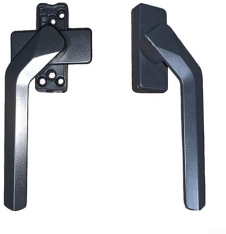 Ergonomic Square Shaft Lockable Window Handle for Efficient Ventilation (Gray)