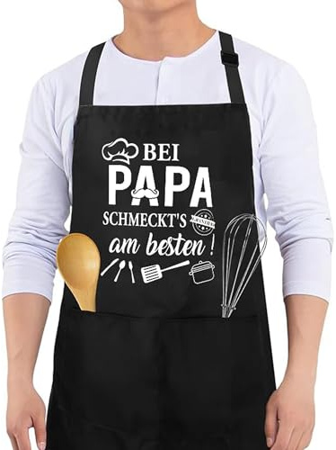 scalingscal Grillschürze Papa, Schürze Grillschürze Für Männer, Verstellbare Kochschürze, Personalisierte Schürze Geschenke, Für Männer Papa Ehemann Freund Großvater