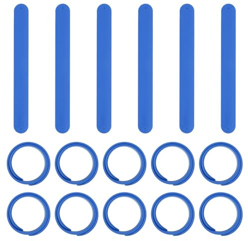 PATIKIL Braccialetti a schiaffo, 21,6 x 2,5 cm, 16 pezzi, in silicone, morbidi, per bomboniere, regali fai da te, aule e compleanni, colore: blu