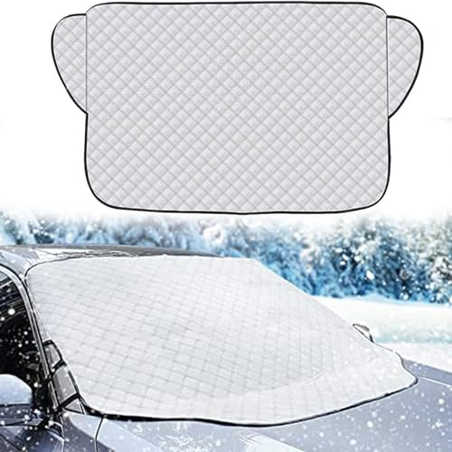 Copertura per Parabrezza Auto,Pieghevole Copri Parabrezza per Auto Inverno,Copertura Antipolvere,Telo Antighiaccio,Telo Copriauto per Inverno e Estate,Contro Neve,Ghiaccio,Gelo,Antigelo,UV,140x95cm