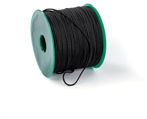 Black Cord, 2mm, 150m, Braided, Non-stretch, Strong, Durable, For General Use, Arts and Crafts, DIY Projects