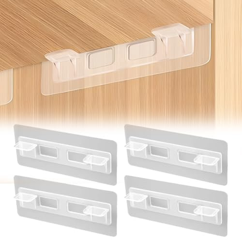 4 Stück Regalbodenhalterung mit Schraublöchern, 5x12cm Doppelreihige Schrankboden Halter für Einlegeböden, Robuste Halterung für Stabile & Dauerhafte Montage in Schränken & Regalen (Weiß)