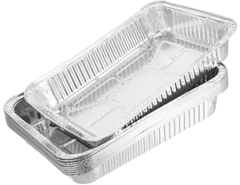 HIAKDOFT 10 pièces Lot de Barquettes Jetables Renforcé pour Barbecue Cuisson et Stockage Alimentaire Accessoires Pratiques pour Maison et Camping