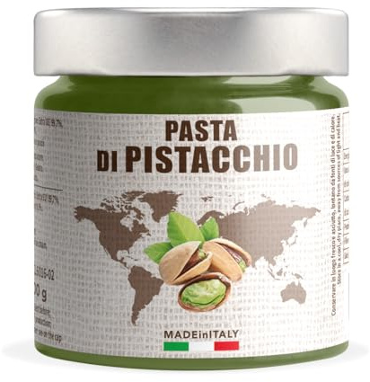 Pasta di Pistacchio Naturale 200g Disano– 100% Pistacchi Selezionati – Ideale per Gelato, Creme e Pasticceria – Gusto Intenso e Naturale – Made in Italy