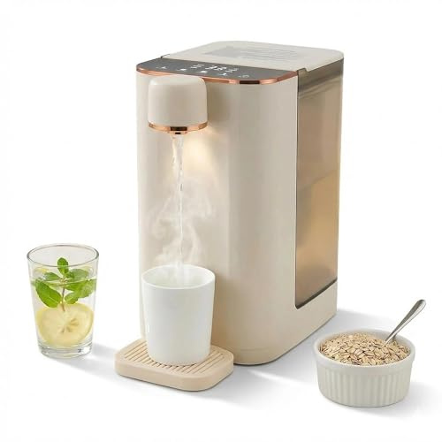 Instant Hot Water Dispenser 3L, 2000W Fast Boil Electric Kettle for Tea, Coffee & Baby Formula, Energy Efficient with Night Light & Child Lock, Adjustable 5 Temp & 3 Vol Settings