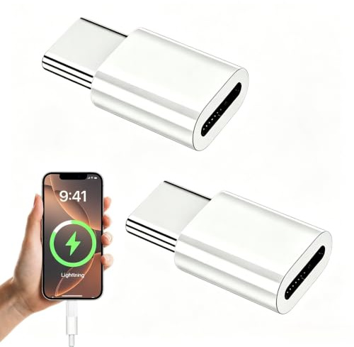 Adaptador Lightning a USB-C - Adaptador de Audio Blanco Compatible con iPhone 15/16 USB-C a Lightning Adapteu para Auriculares para iPhone Auriculares Lightning