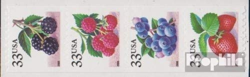 U.S. 3333-3336 Quad Strip (Complete.Issue.) unmounted Mint/Never hinged ** MNH 2000 Clear Brands - Fruits (Stamps for Collectors) Plants/Mushrooms