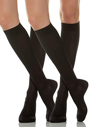 Relaxsan Microfibra 750M (2 Paia - Nero, tg.2) gambaletti compressione graduata 70 Den