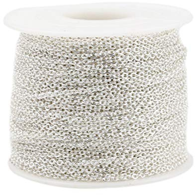 Asudaro 10 Meter Edelstahl Kabel Kette Metallkette Gliederkette Kabelkette Link Kette für Schmuck Herstellung Silber- 2,5mm