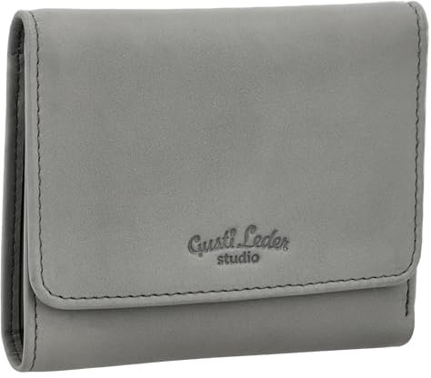 Gusti Geldbeutel Leder - Marely Geldbörse Portemonnaie Damen Grau Leder
