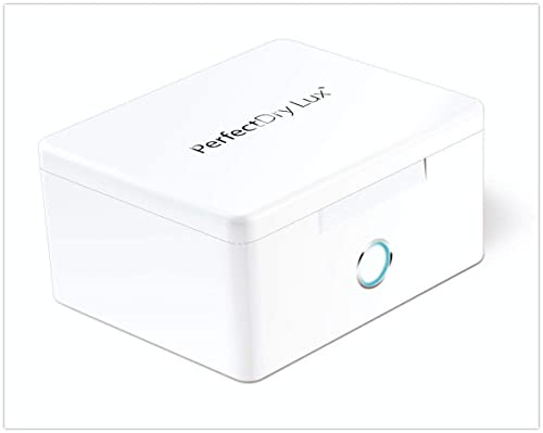PERFECTDRY LUX DEHUMIDIFIER, UV-C disinfection and drying for hearing device systems. White