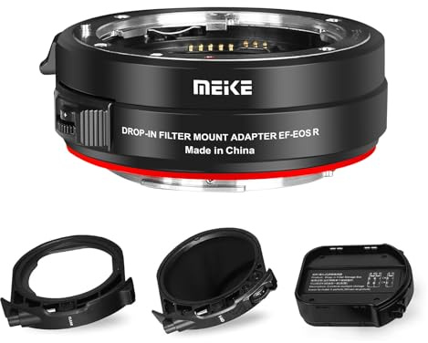 Meike MK-EFTR-C Metal Autofocus Lens Adapter with Drop-in Filters for Canon EF/EF-S Lenses to Canon EOS R & EOS RP Cameras