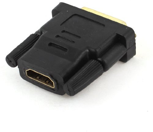 Ruilogod Audio Computer TV DVI-I DUAL IL ENLACE DE DUAL 24 + 5 A HDMI Adaptador Masculino de 19 Pin